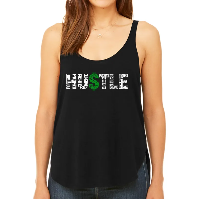 Hustle - Women's Premium Word Art Flowy Tank Top made by LA Pop Art