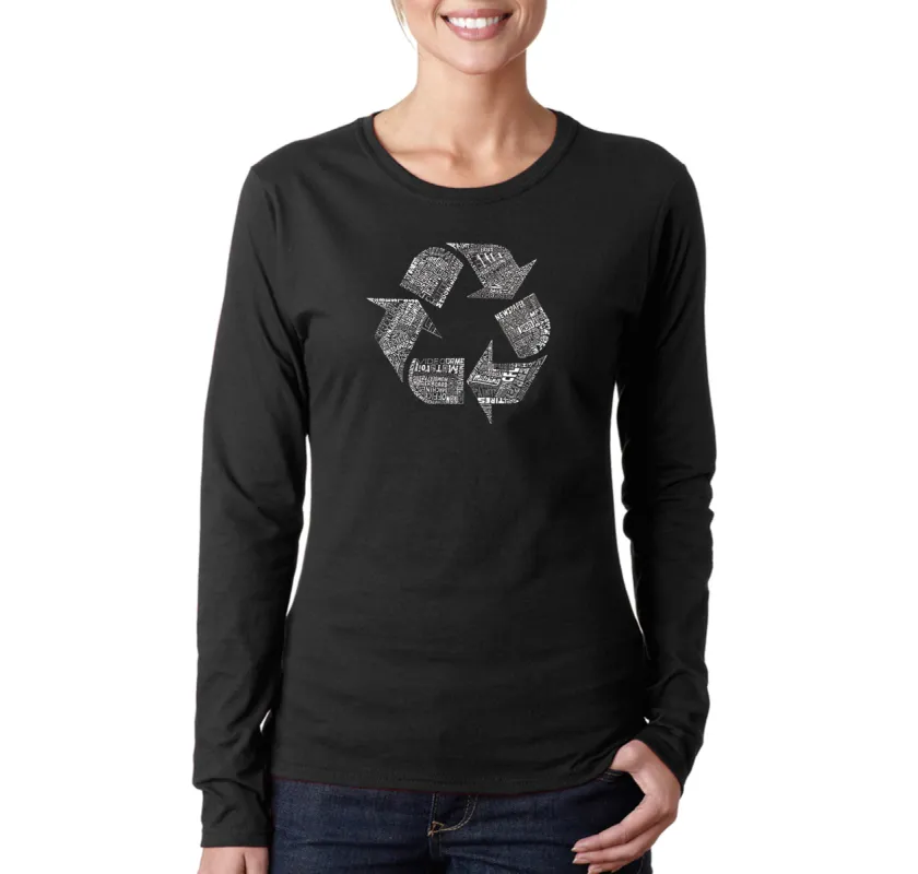 86 RECYCLABLE PRODUCTS - Women's Word Art Long Sleeve T-Shirt sold by LA Pop Art