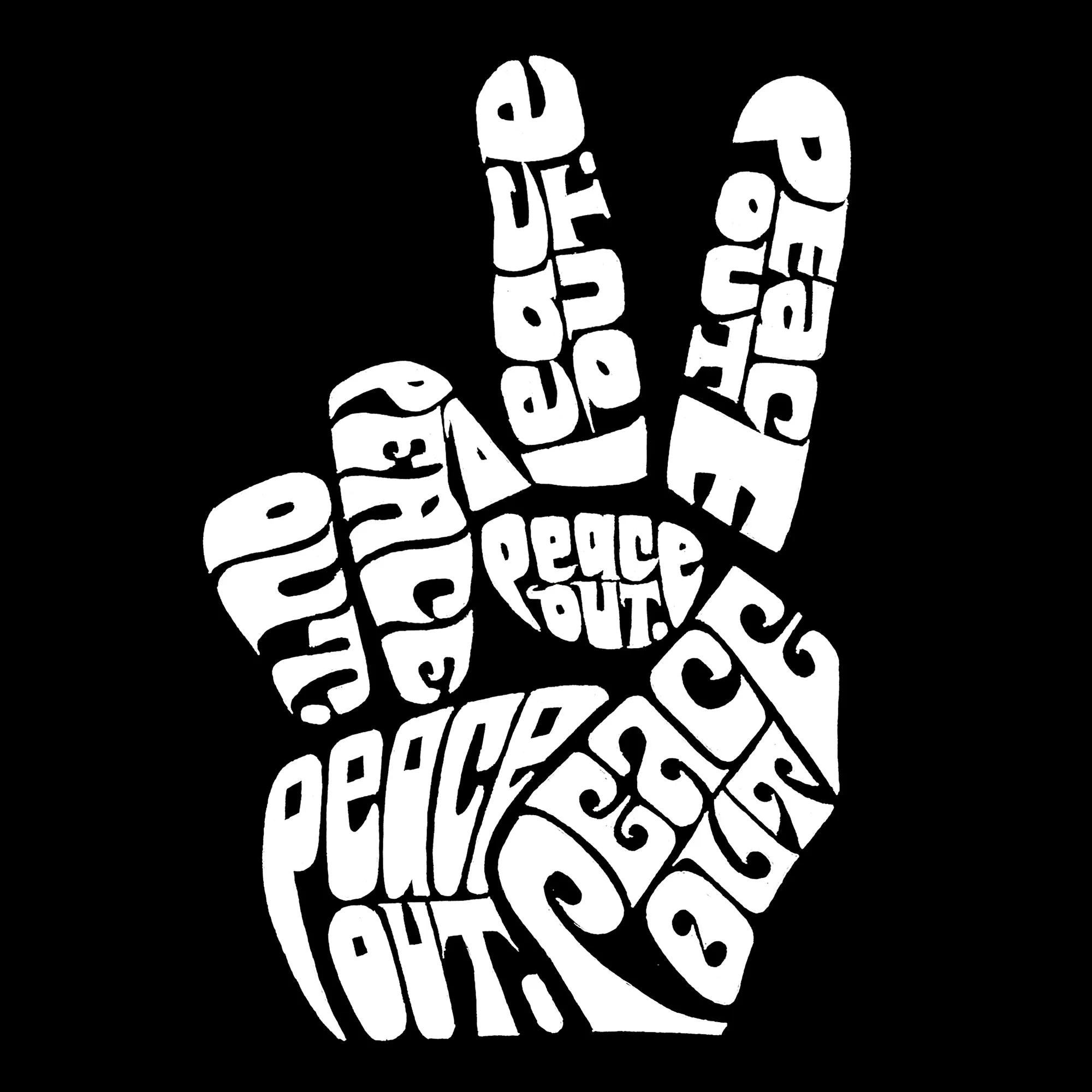 Peace Out - Men's Word Art Tank Top sold by LA Pop Art product image thumbnail 2