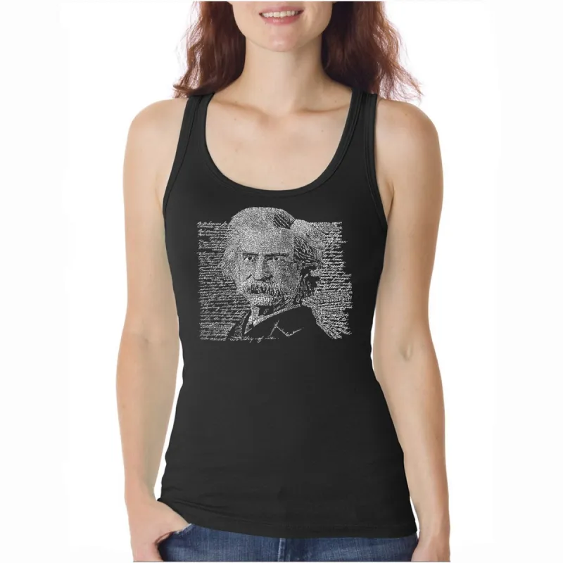Mark Twain  - Women's Word Art Tank Top sold by LA Pop Art