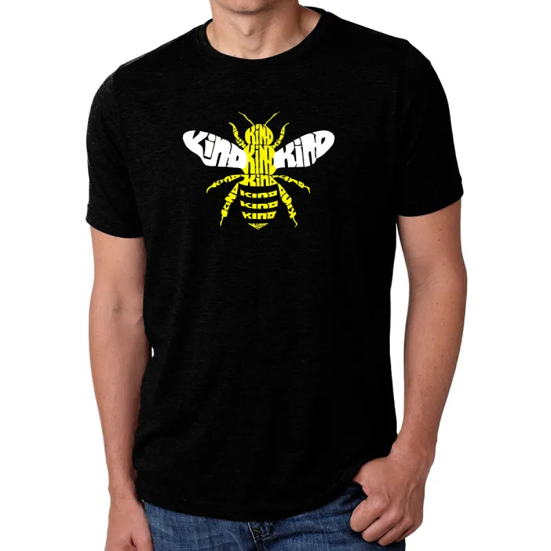 Bee Kind  - Men's Premium Blend Word Art T-Shirt sold by LA Pop Art