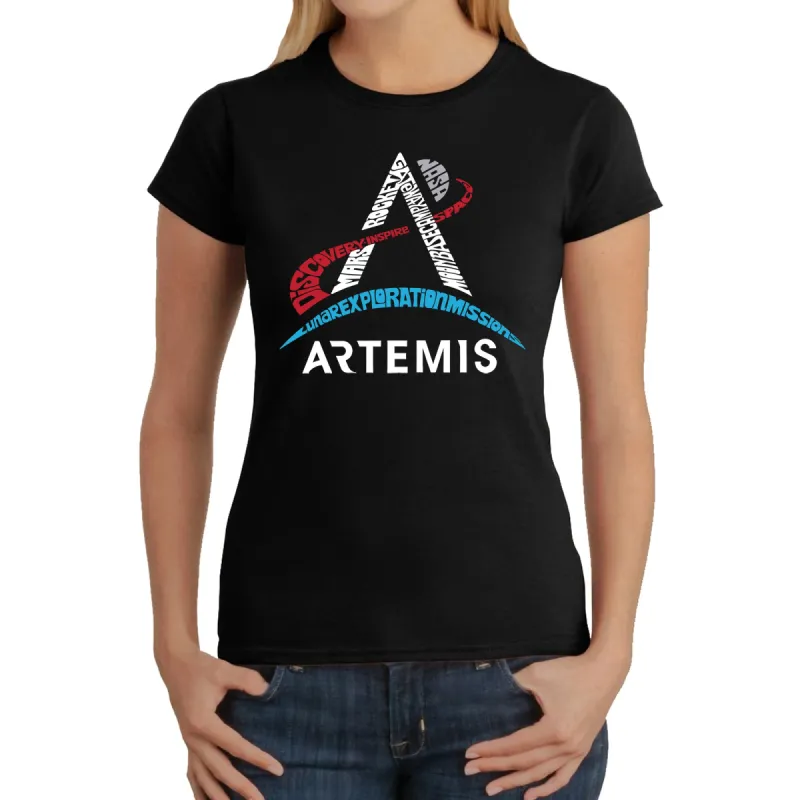 NASA Artemis Logo - Women's Word Art T-Shirt sold by LA Pop Art