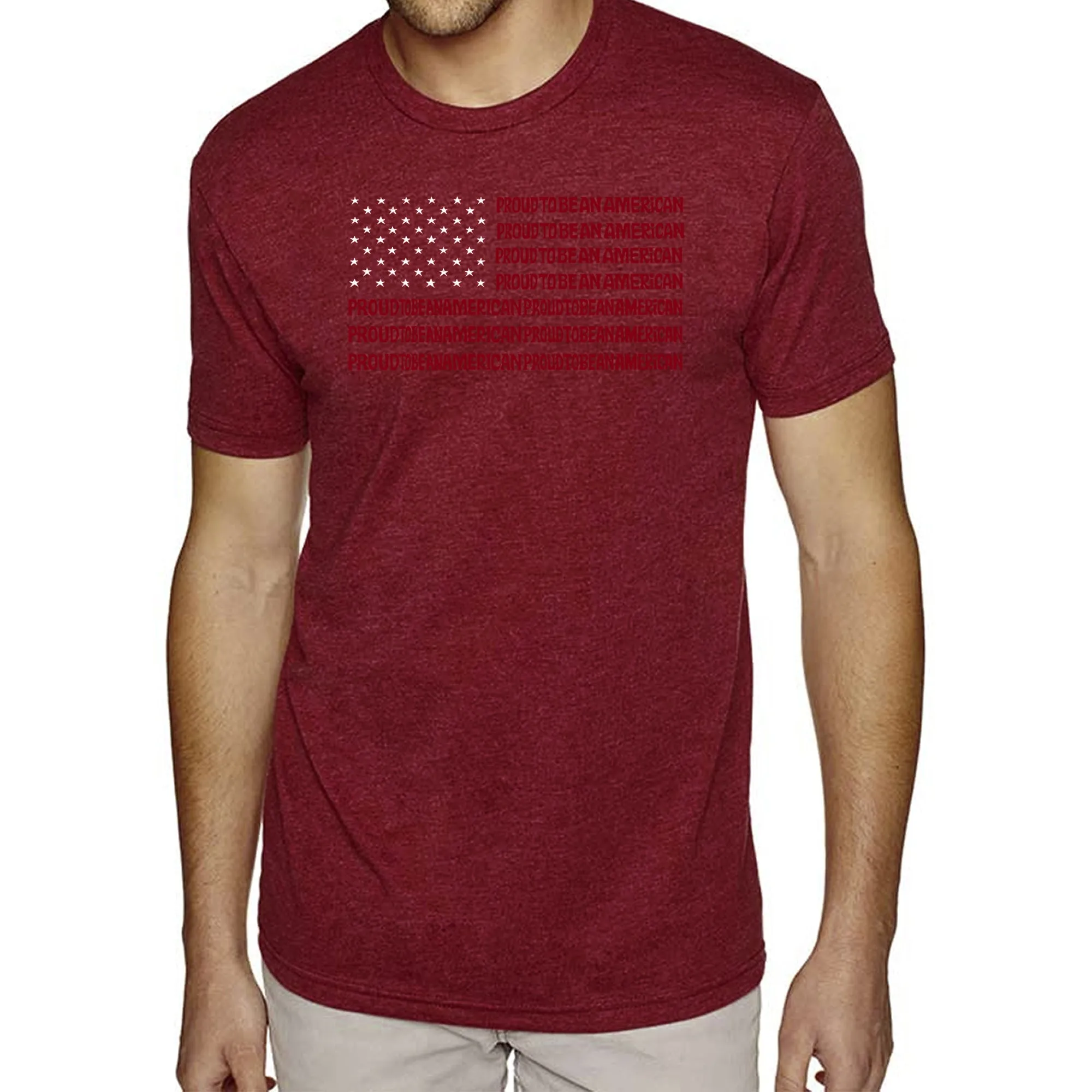 Proud To Be An American - Men's Premium Blend Word Art T-Shirt sold by LA Pop Art product image thumbnail 5