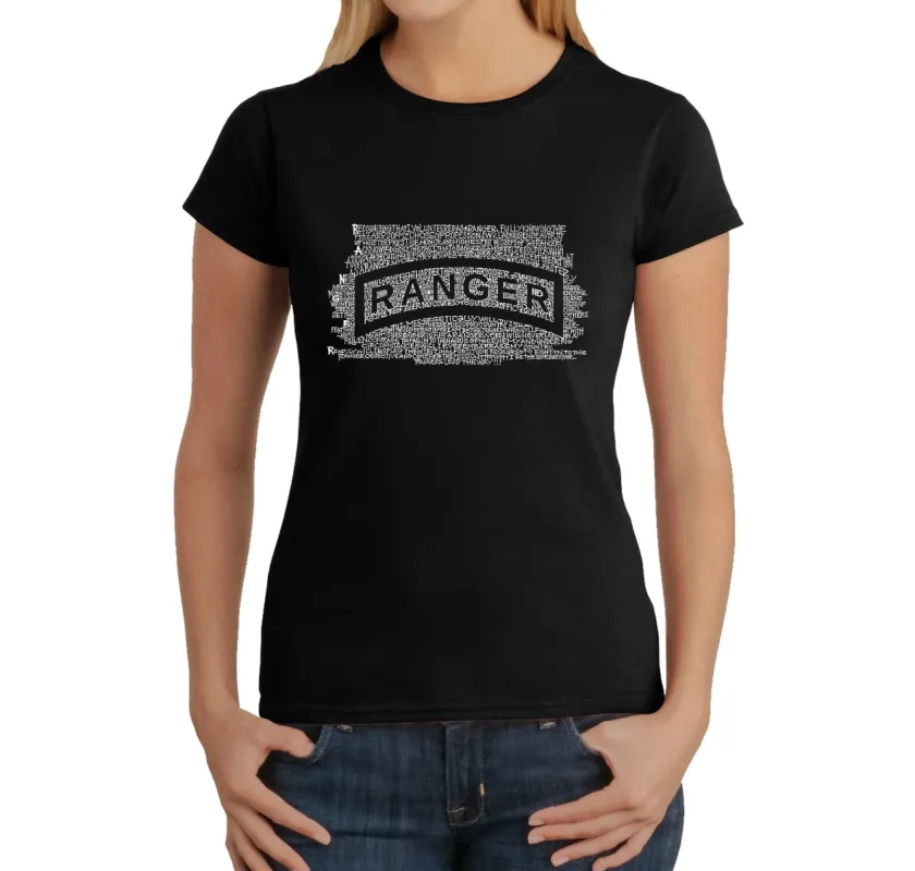 The US Ranger Creed - Women's Word Art T-Shirt sold by LA Pop Art