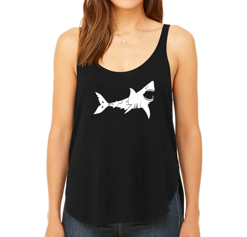 BITE ME - Women's Word Art Flowy Tank sold by LA Pop Art