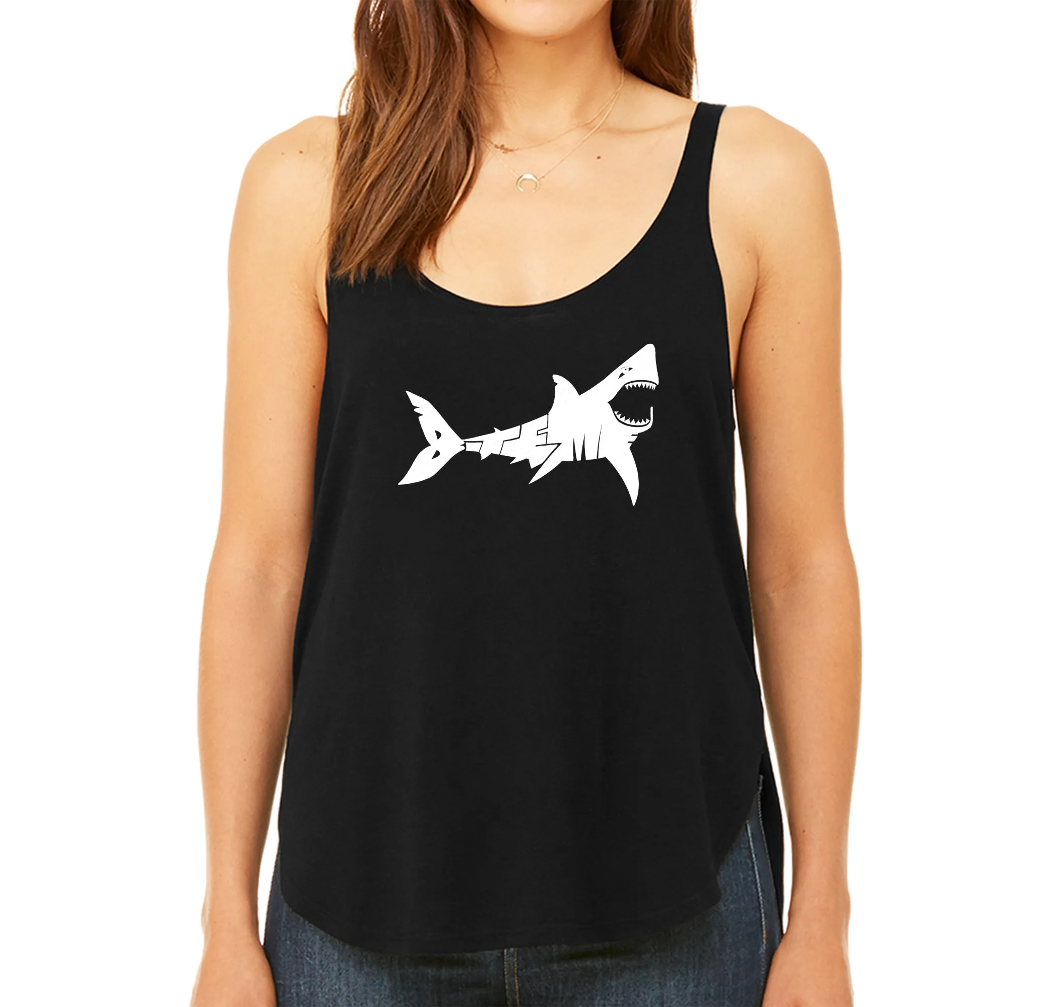 BITE ME - Women's Word Art Flowy Tank sold by LA Pop Art