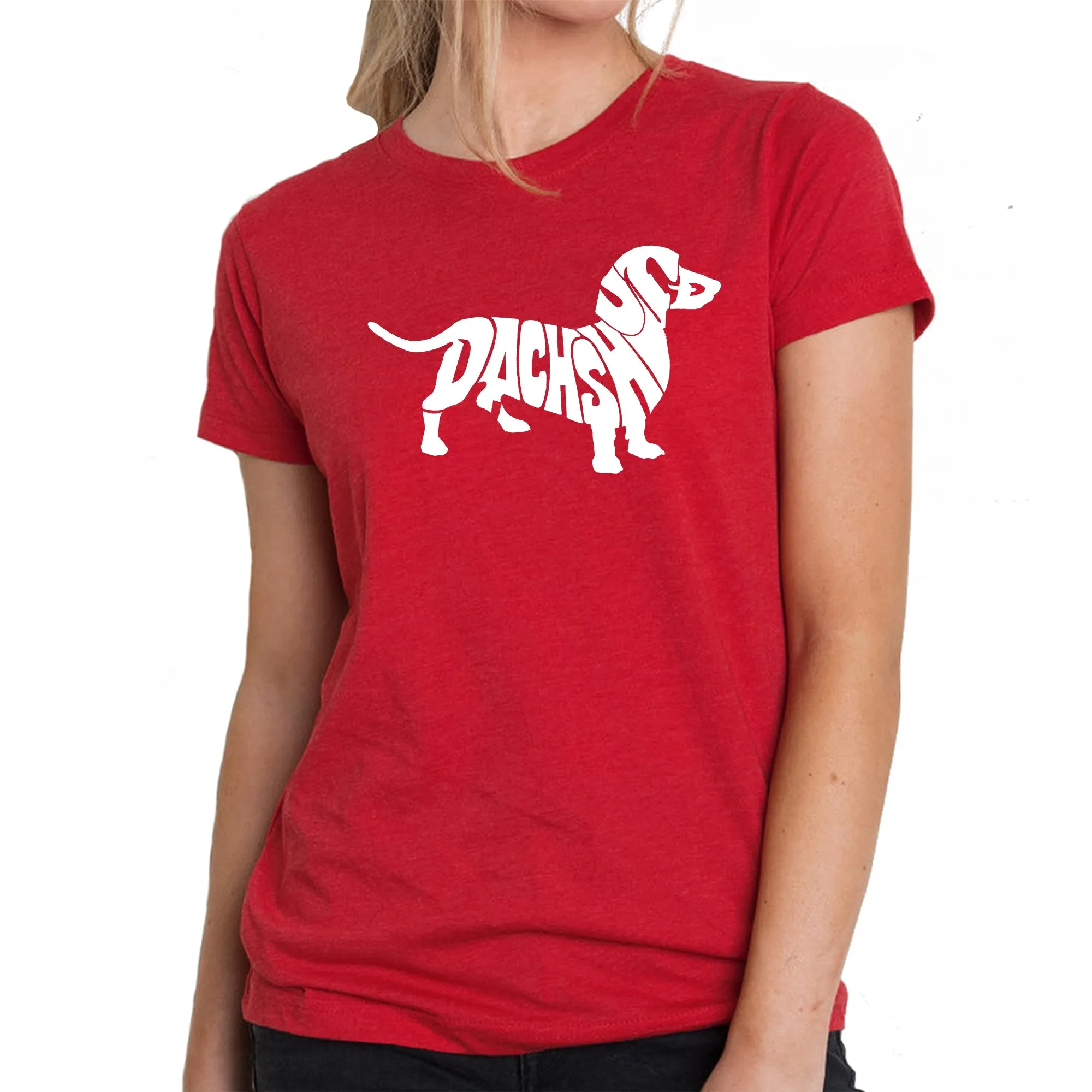 Dachshund - Women's Premium Blend Word Art T-Shirt sold by LA Pop Art product image thumbnail 5