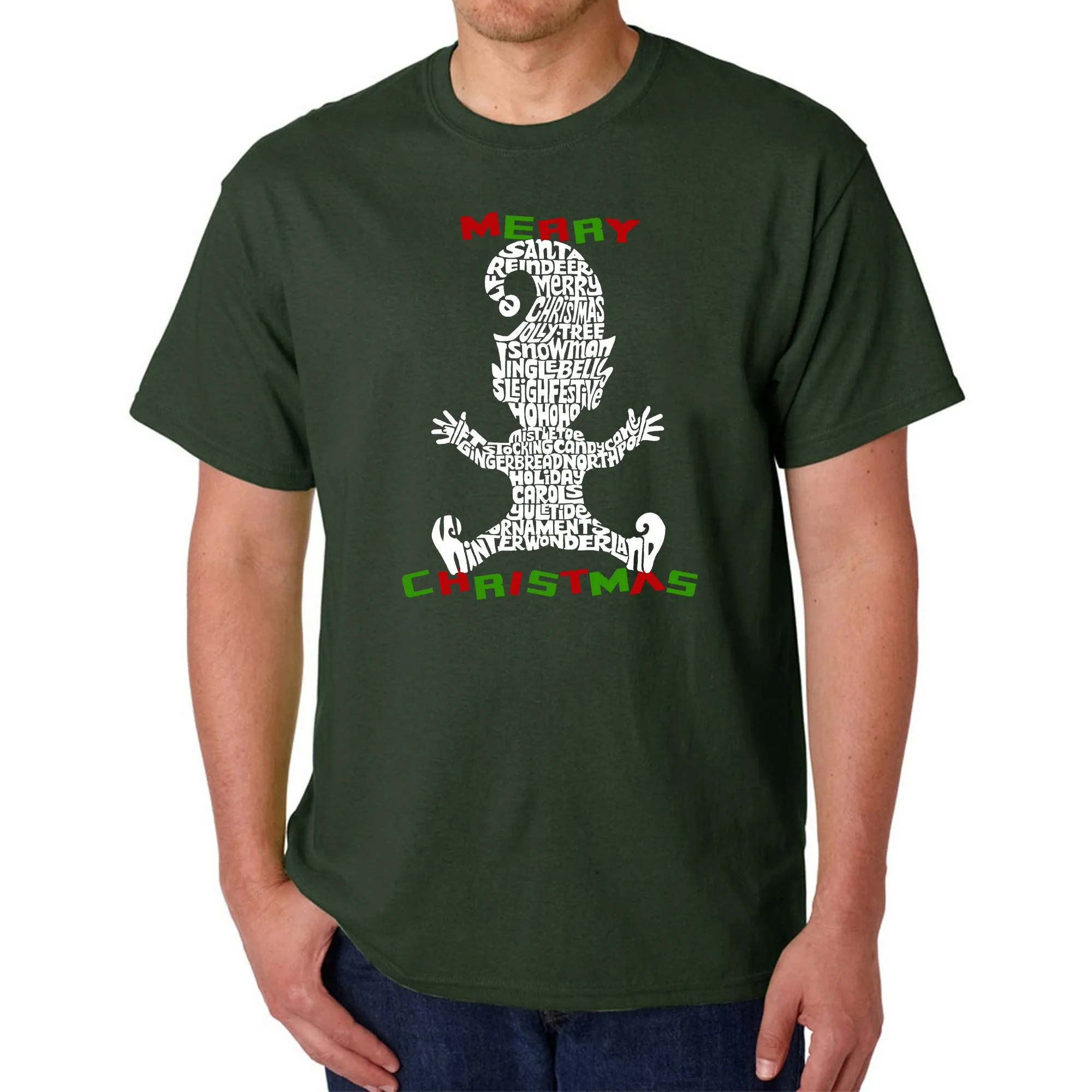 Christmas Elf - Men's Word Art T-Shirt sold by LA Pop Art product image thumbnail 4