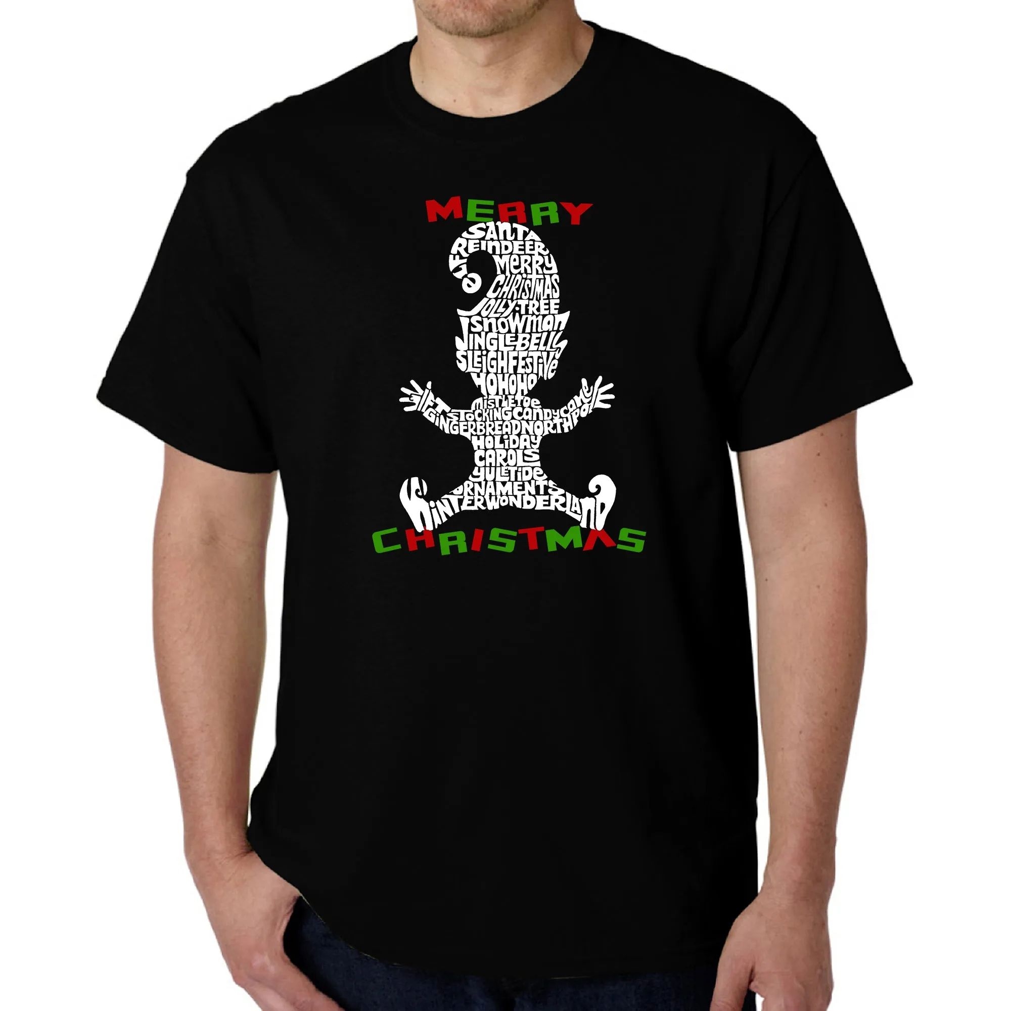 Christmas Elf - Men's Word Art T-Shirt sold by LA Pop Art