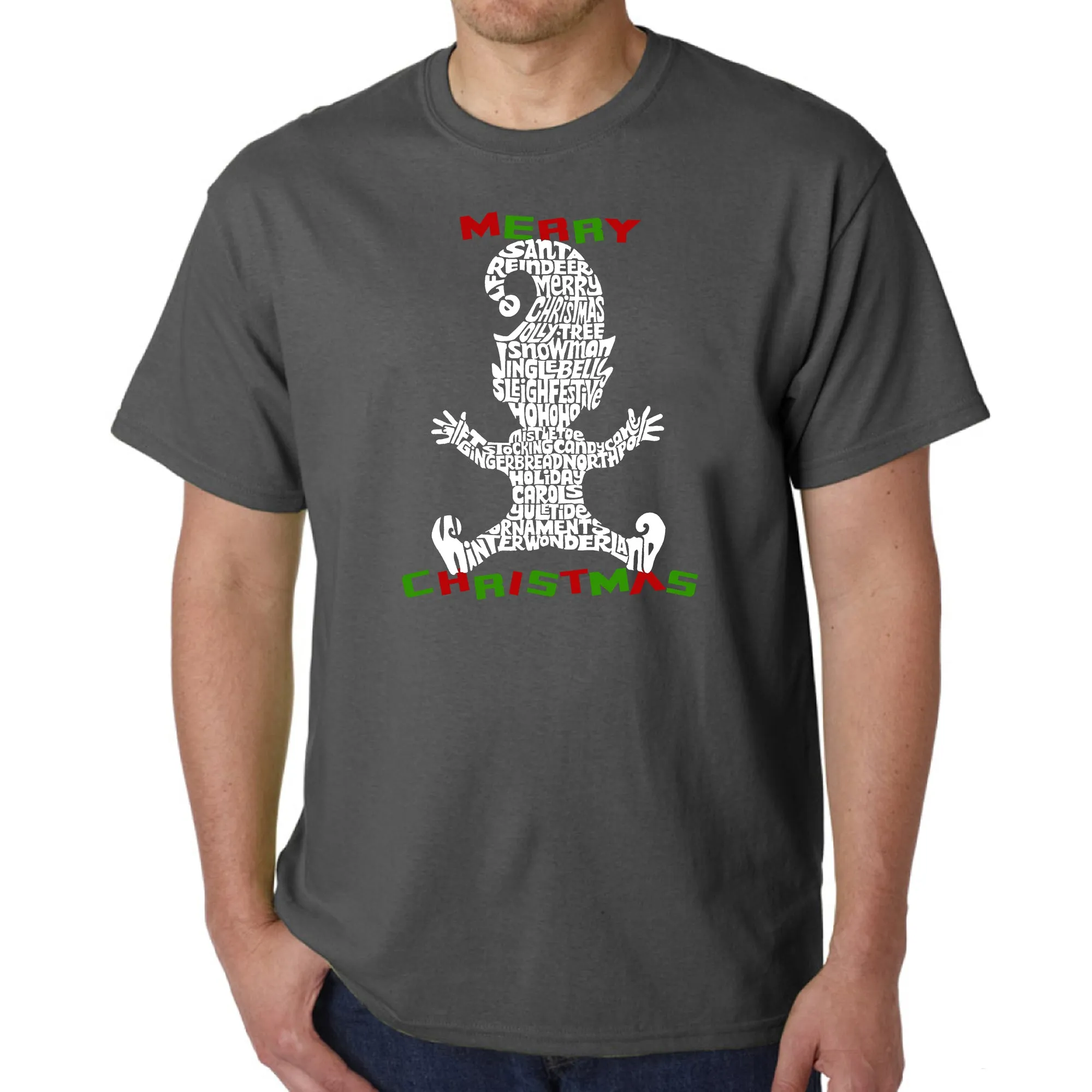 Christmas Elf - Men's Word Art T-Shirt sold by LA Pop Art product image thumbnail 5
