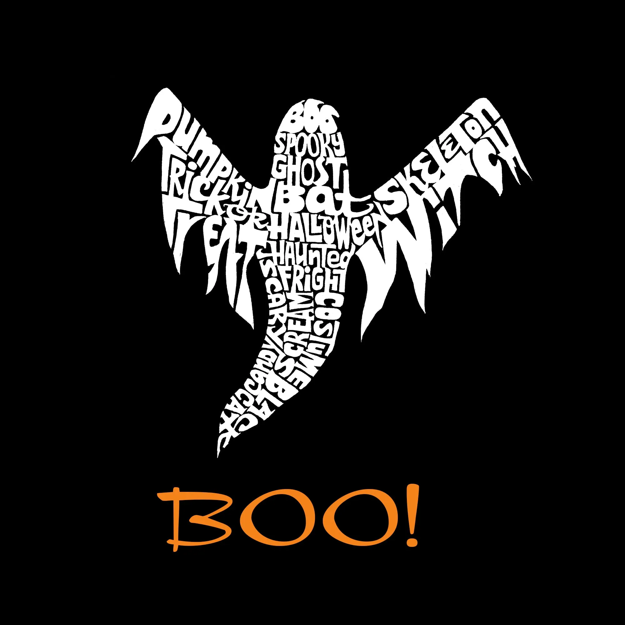 Halloween Ghost - Women's Premium Word Art Flowy Tank Top sold by LA Pop Art product image thumbnail 2