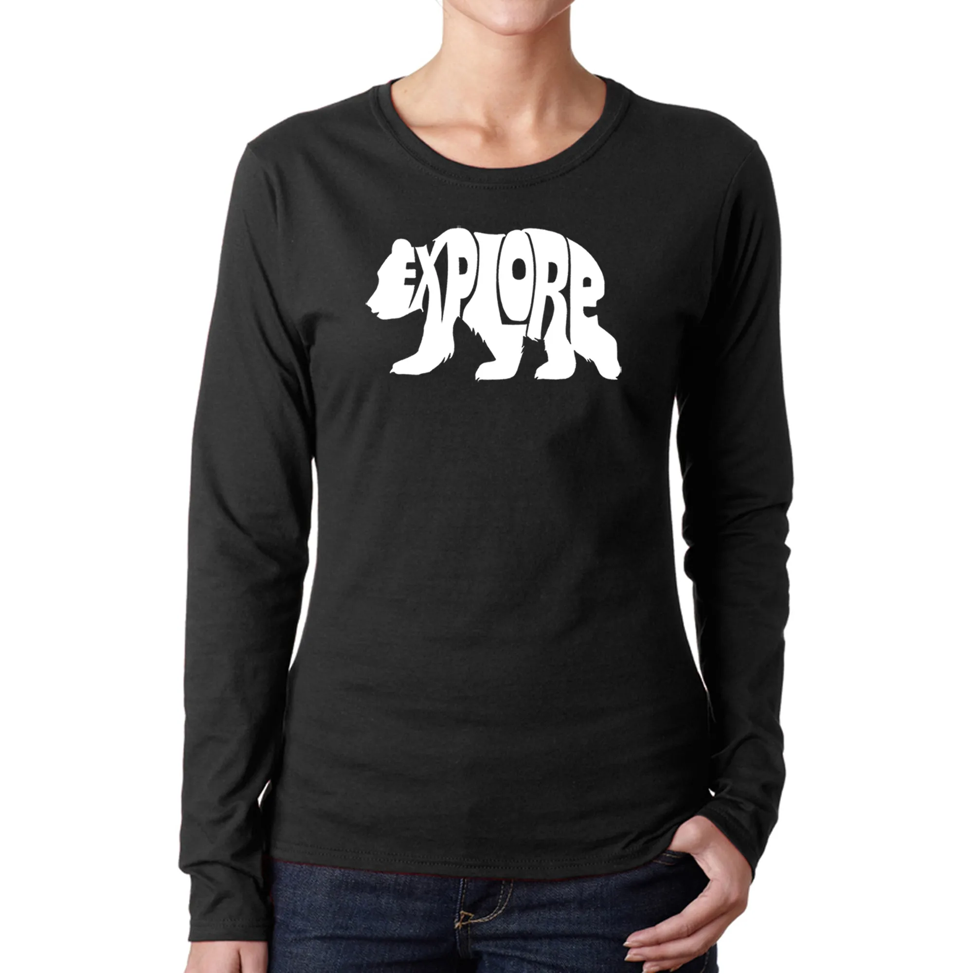 Explore - Women's Word Art Long Sleeve T-Shirt sold by LA Pop Art