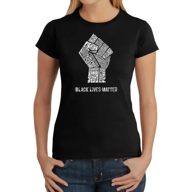 Black Lives Matter - Women's Word Art T-Shirt sold by LA Pop Art