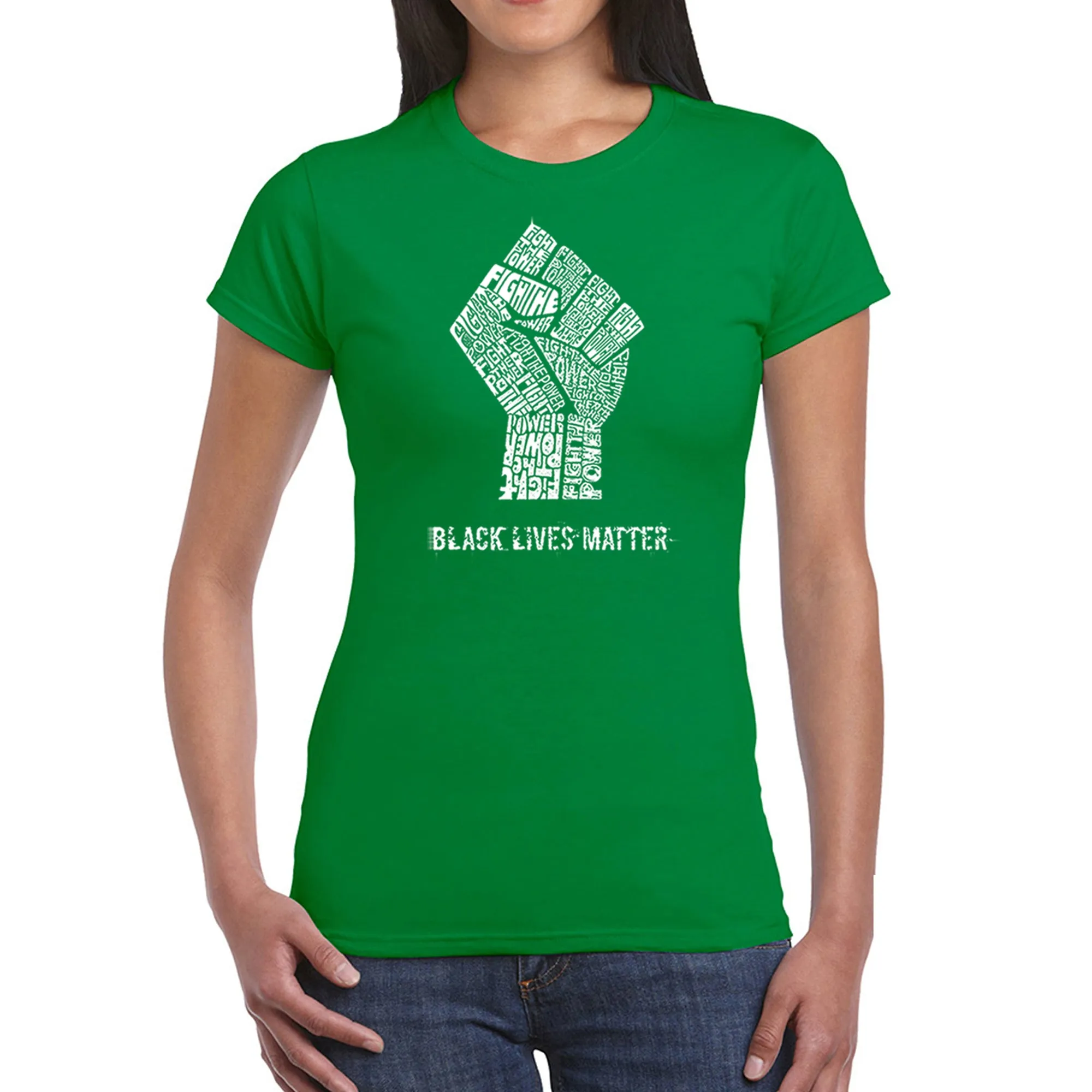 Black Lives Matter - Women's Word Art T-Shirt sold by LA Pop Art product image thumbnail 5