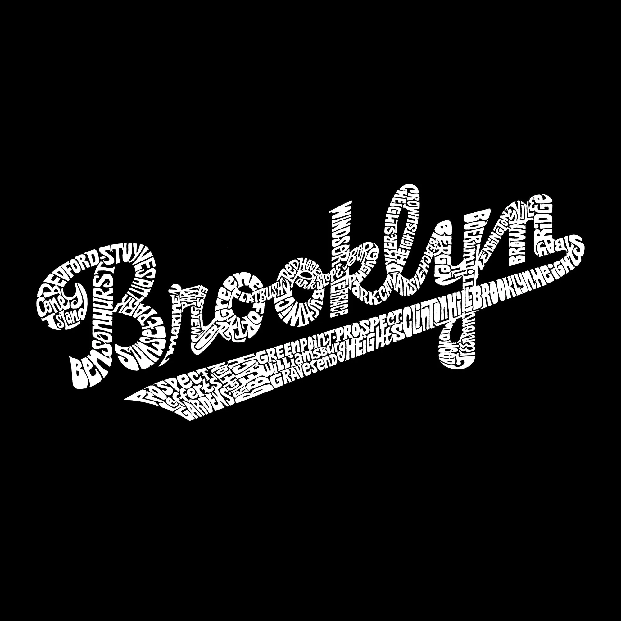 Brooklyn Neighborhoods - Women's Premium Word Art Flowy Tank Top sold by LA Pop Art product image thumbnail 2