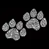 Woof Paw Prints - Small Word Art Tote Bag sold by LA Pop Art