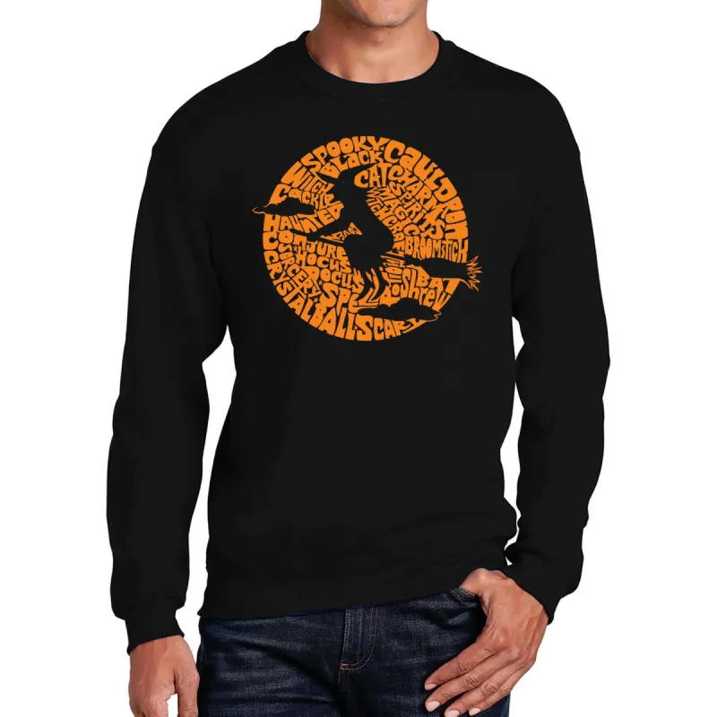 Spooky Witch  - Men's Word Art Crewneck Sweatshirt sold by LA Pop Art