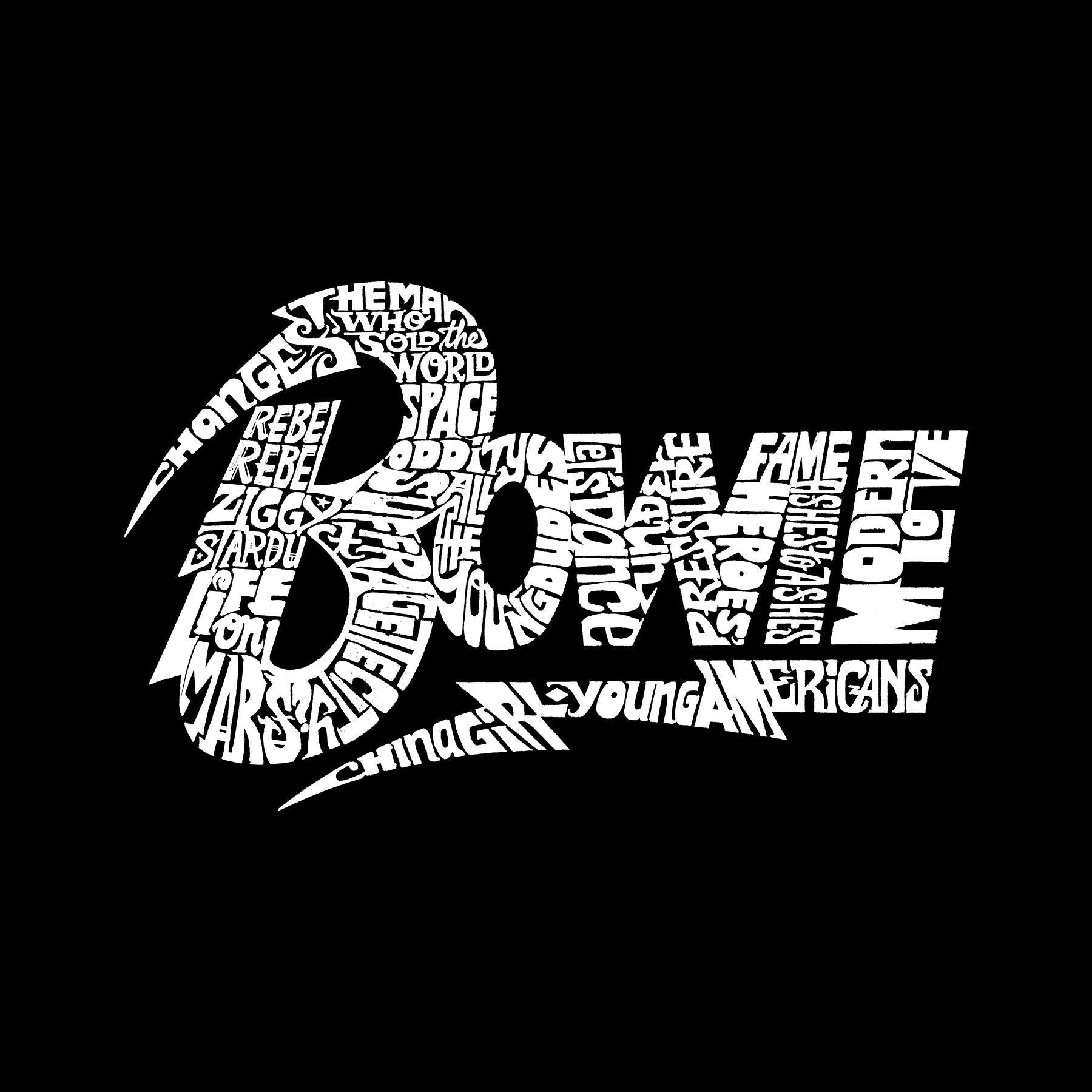 David Bowie Logo - Women's Raglan Baseball Word Art T-Shirt sold by LA Pop Art product image thumbnail 2