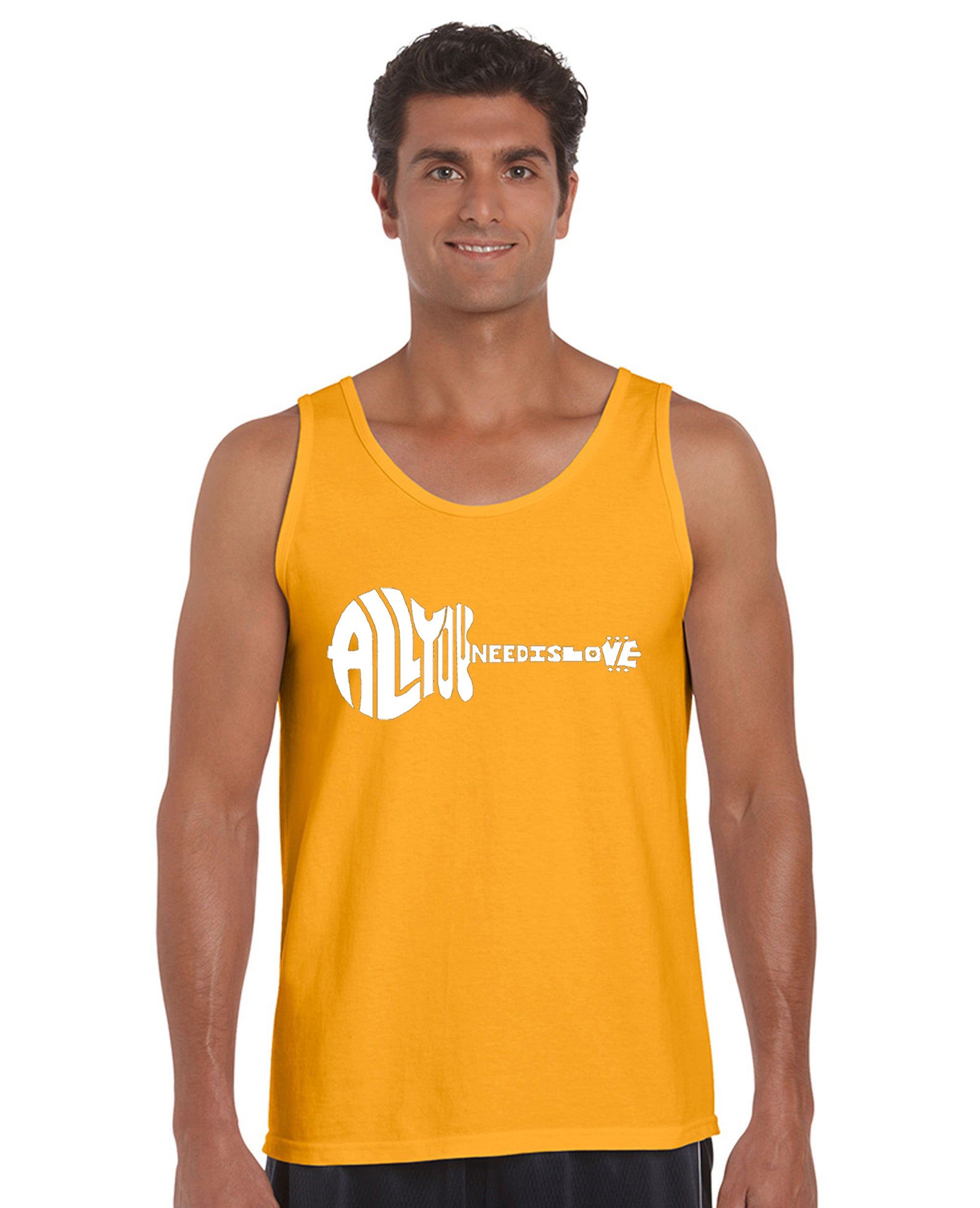 All You Need Is Love - Men's Word Art Tank Top sold by LA Pop Art product image thumbnail 4