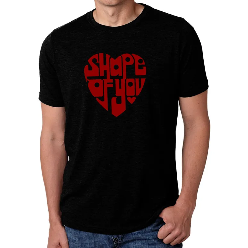 Shape of You  - Men's Premium Blend Word Art T-Shirt sold by LA Pop Art
