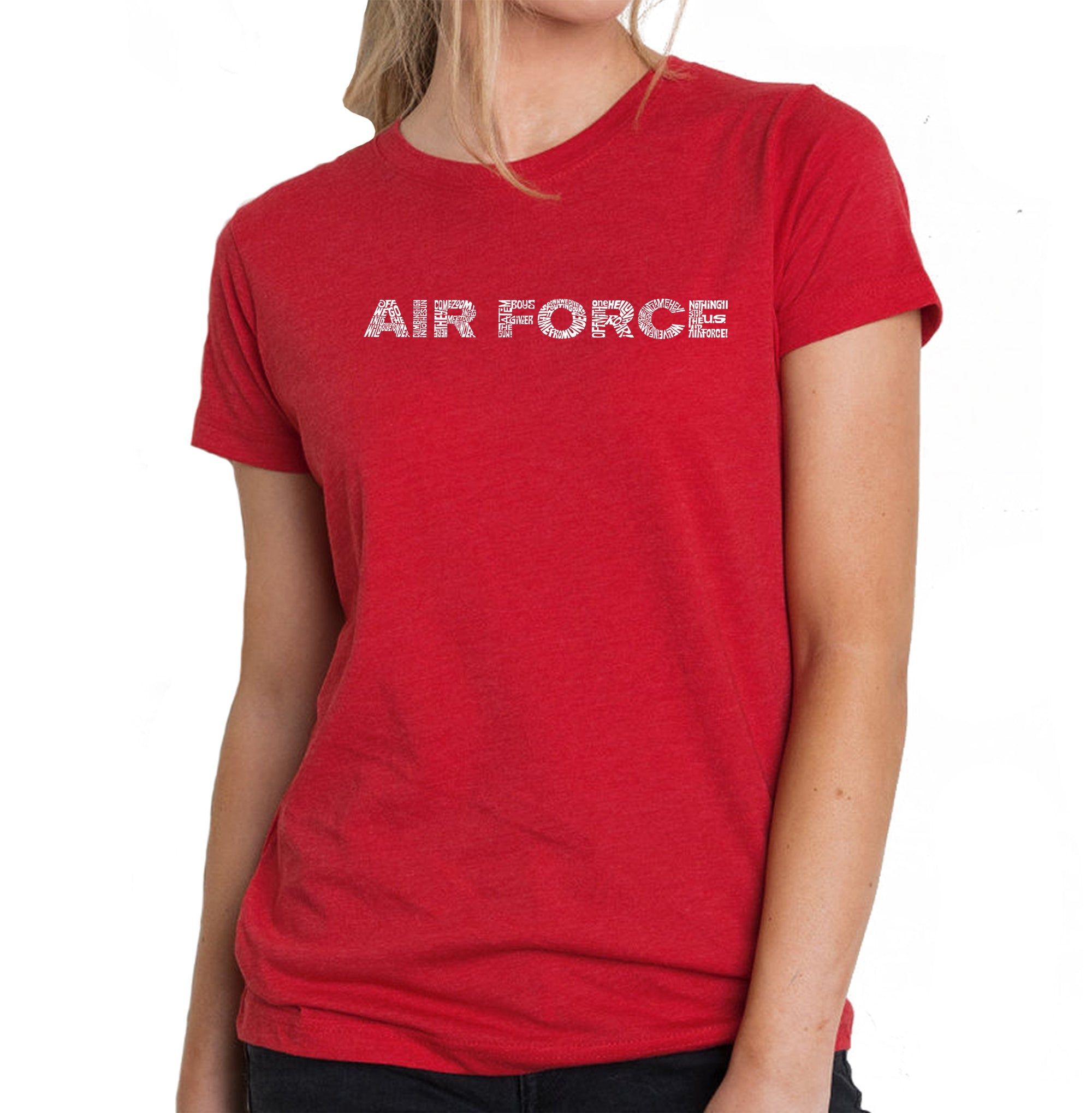 Lyrics To The Air Force Song - Women's Premium Blend Word Art T-Shirt sold by LA Pop Art product image thumbnail 4