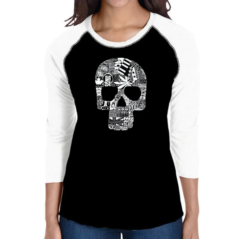 Sex, Drugs, Rock & Roll - Women's Raglan Baseball Word Art T-Shirt sold by LA Pop Art