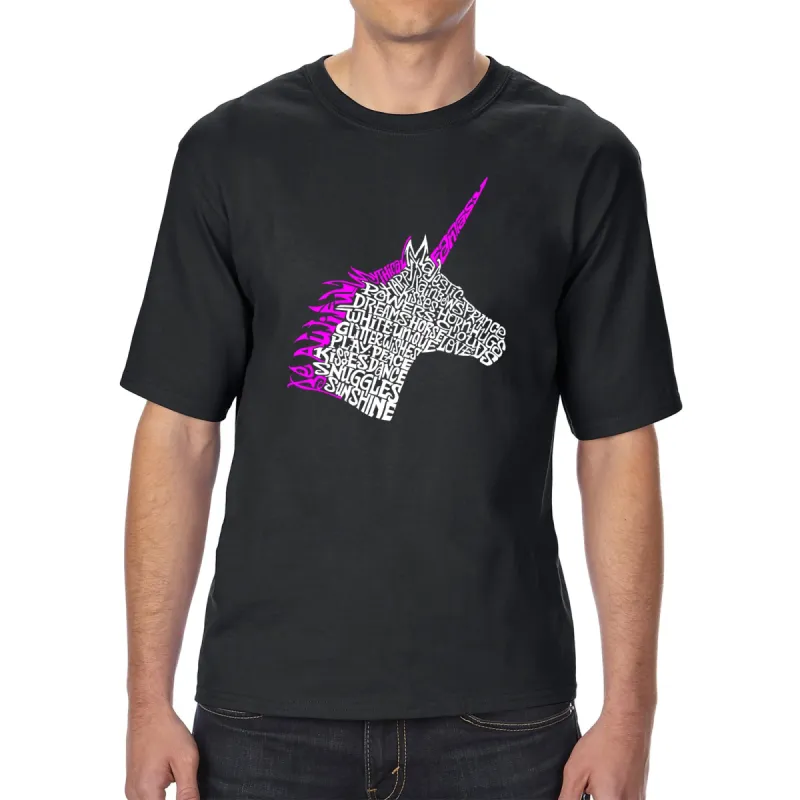 Unicorn - Men's Tall Word Art T-Shirt sold by LA Pop Art
