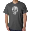 Rock n Roll Skull - Men's Word Art T-Shirt sold by LA Pop Art