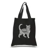 Cat - Small Word Art Tote Bag sold by LA Pop Art
