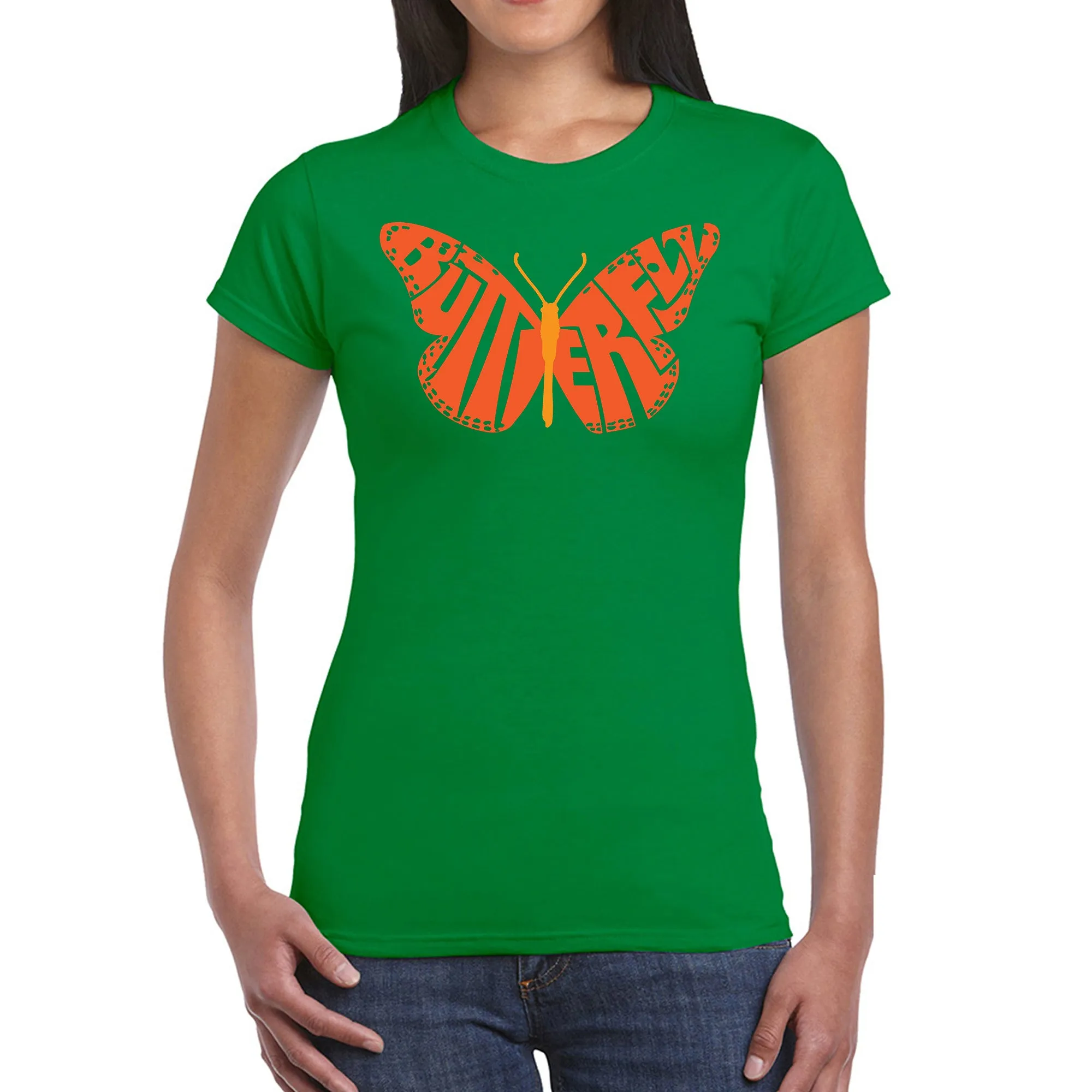 Butterfly - Women's Word Art T-Shirt sold by LA Pop Art product image thumbnail 5