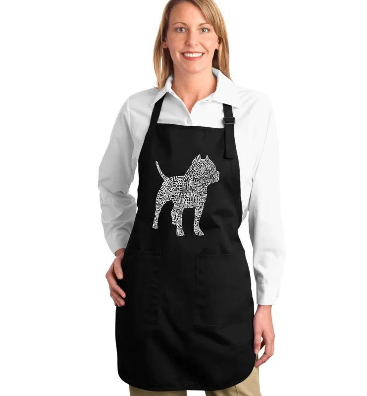 Pitbull - Full Length Word Art Apron sold by LA Pop Art