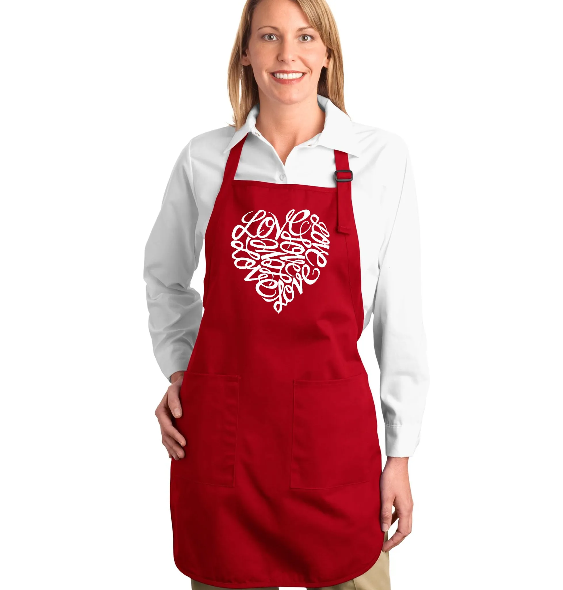LOVE - Full Length Word Art Apron sold by LA Pop Art product image thumbnail 3