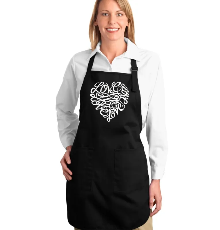 LOVE - Full Length Word Art Apron sold by LA Pop Art