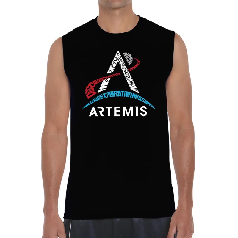 NASA Artemis Logo - Men's Word Art Sleeveless T-Shirt sold by LA Pop Art