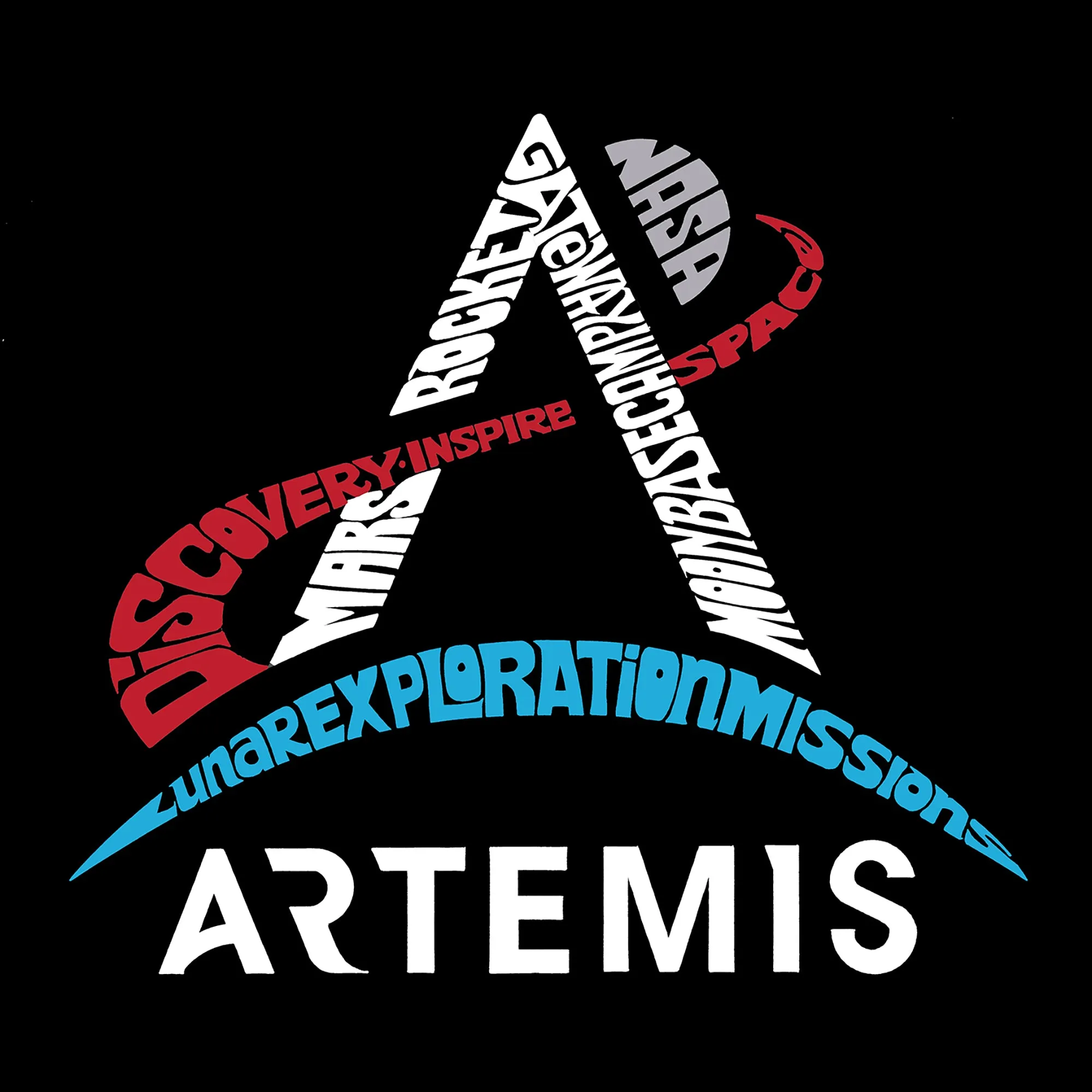 NASA Artemis Logo - Men's Word Art Sleeveless T-Shirt sold by LA Pop Art product image thumbnail 2