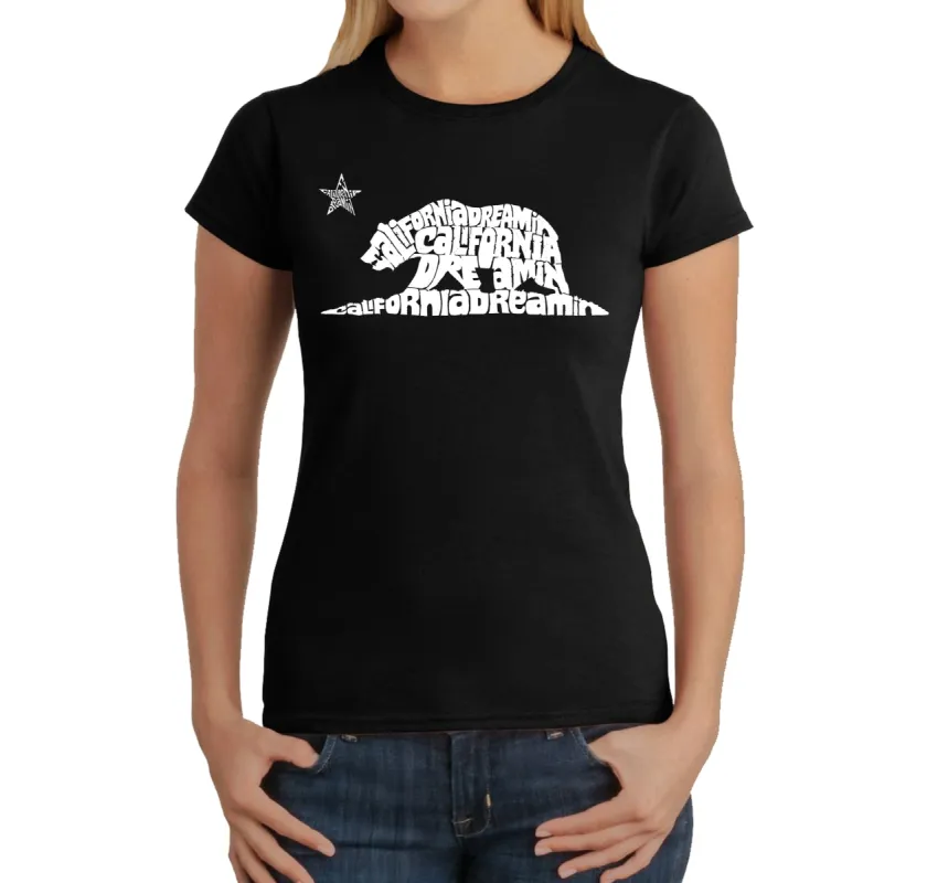 California Dreamin - Women's Word Art T-Shirt sold by LA Pop Art