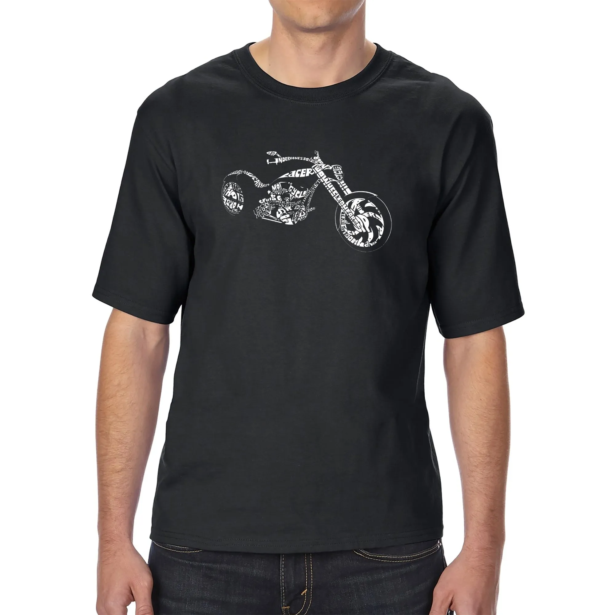 MOTORCYCLE - Men's Tall Word Art T-Shirt sold by LA Pop Art