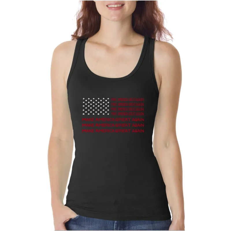 Maga Flag - Women's Word Art Tank Top sold by LA Pop Art