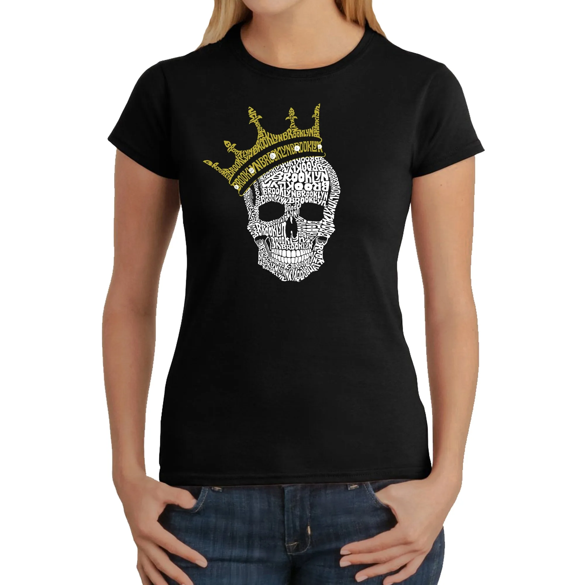 Brooklyn Crown - Women's Word Art T-Shirt sold by LA Pop Art
