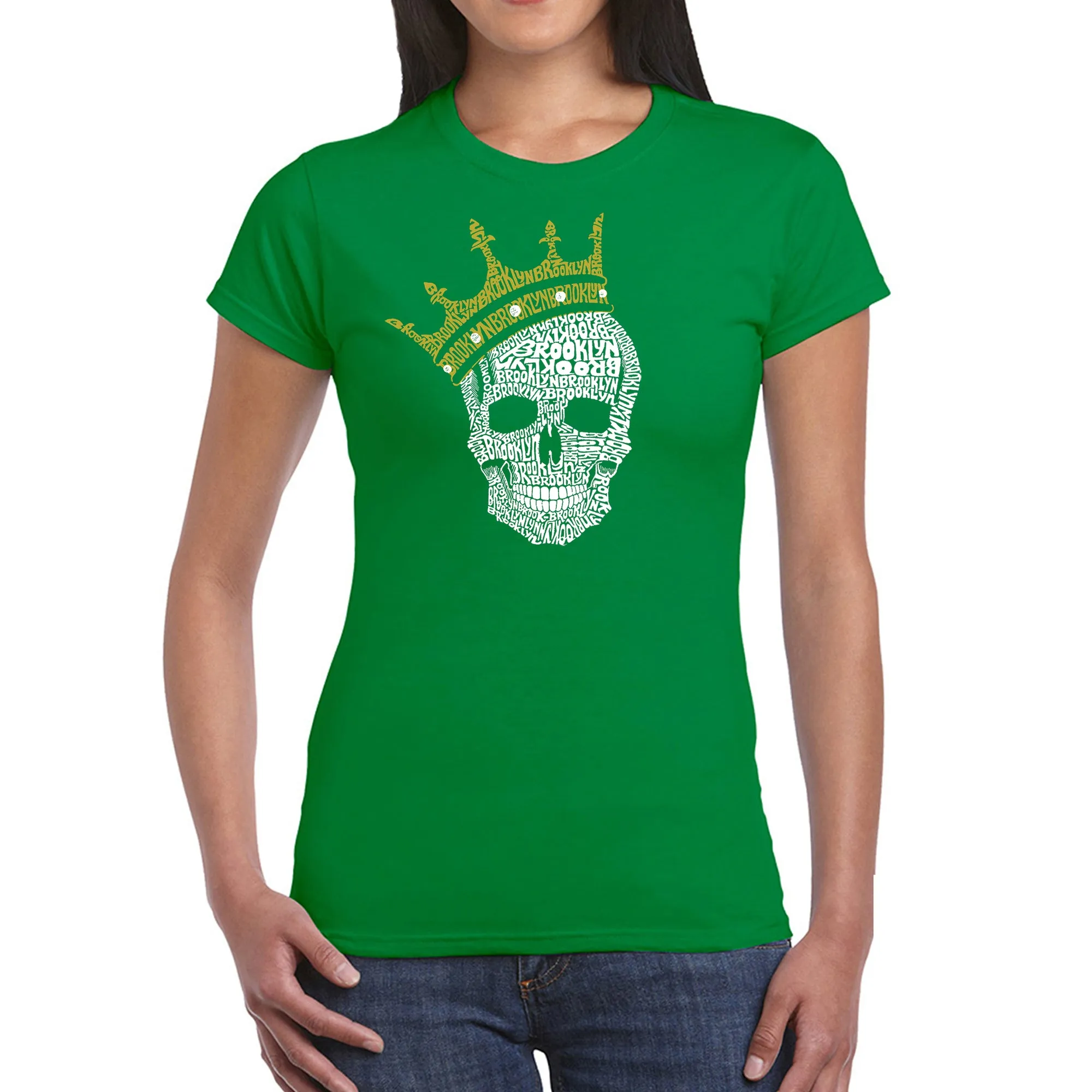 Brooklyn Crown - Women's Word Art T-Shirt sold by LA Pop Art product image thumbnail 5