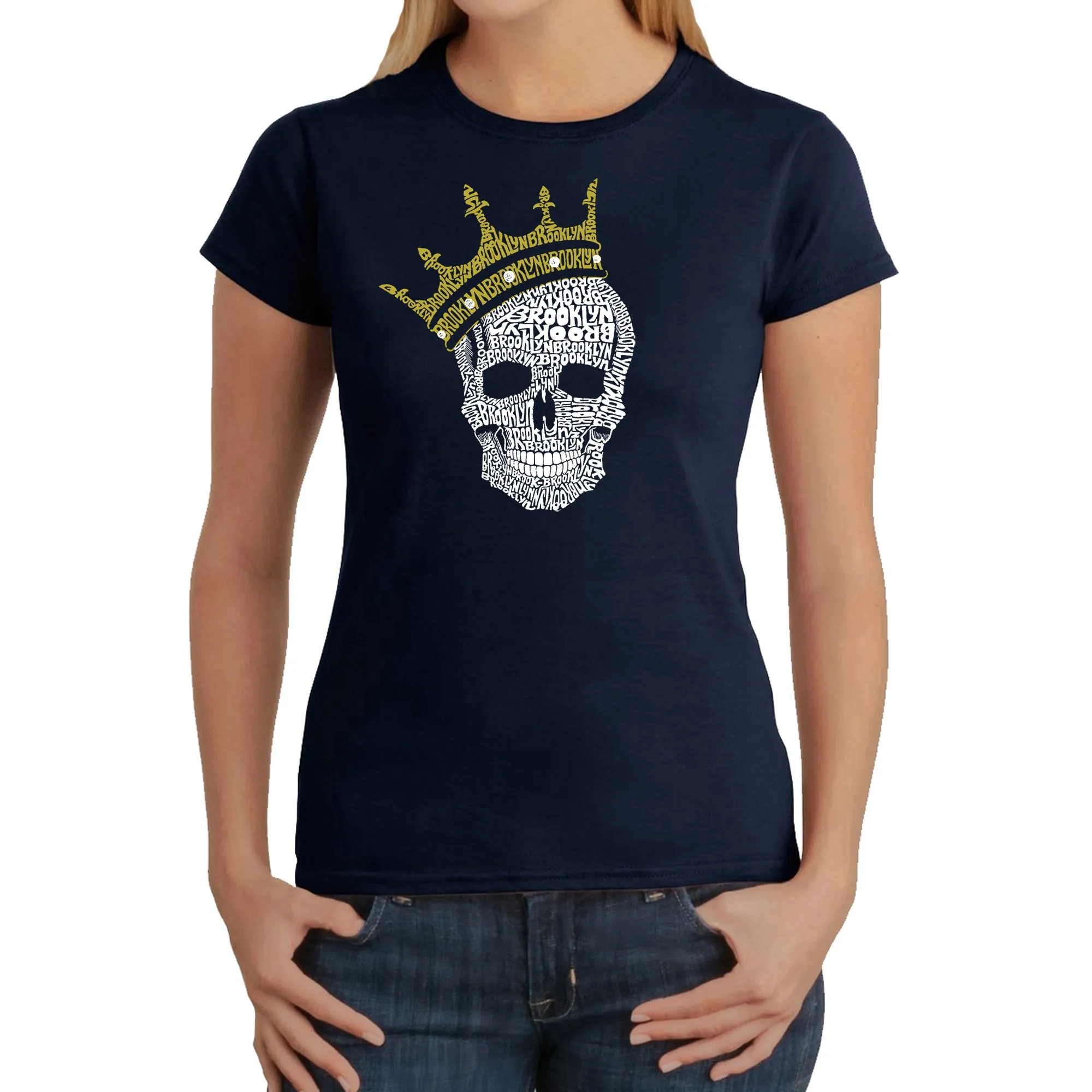 Brooklyn Crown - Women's Word Art T-Shirt sold by LA Pop Art product image thumbnail 3