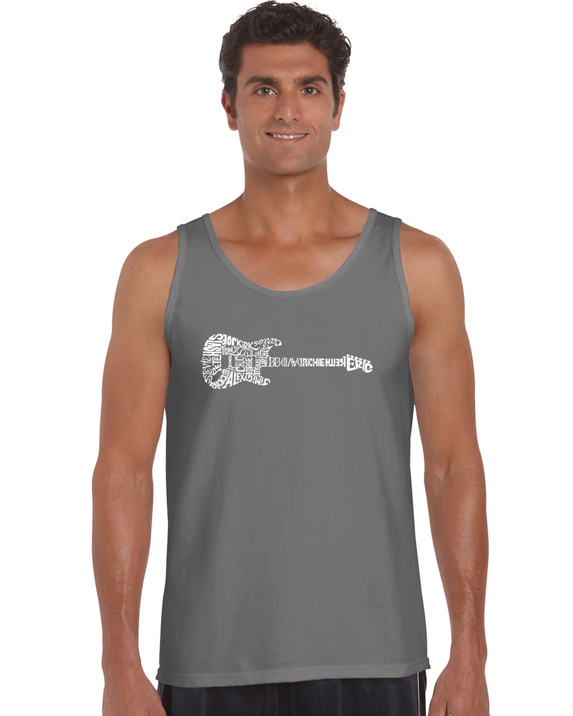 Rock Guitar - Men's Word Art Tank Top sold by LA Pop Art product image thumbnail 5
