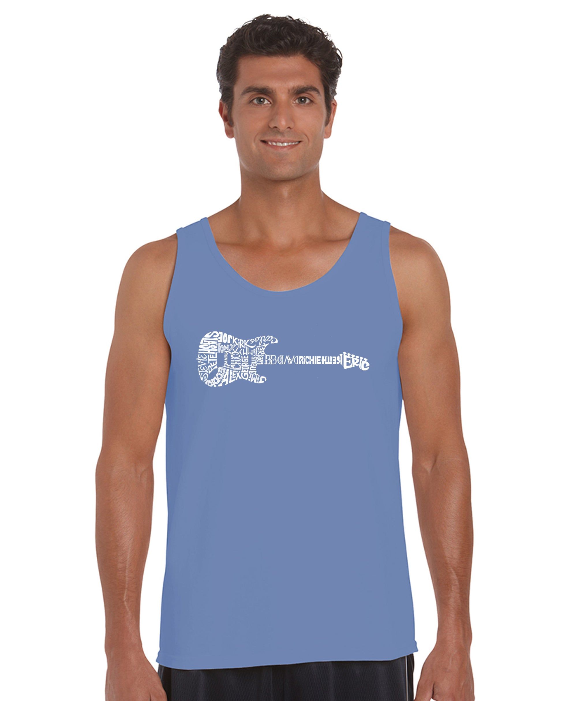 Rock Guitar - Men's Word Art Tank Top sold by LA Pop Art product image thumbnail 3