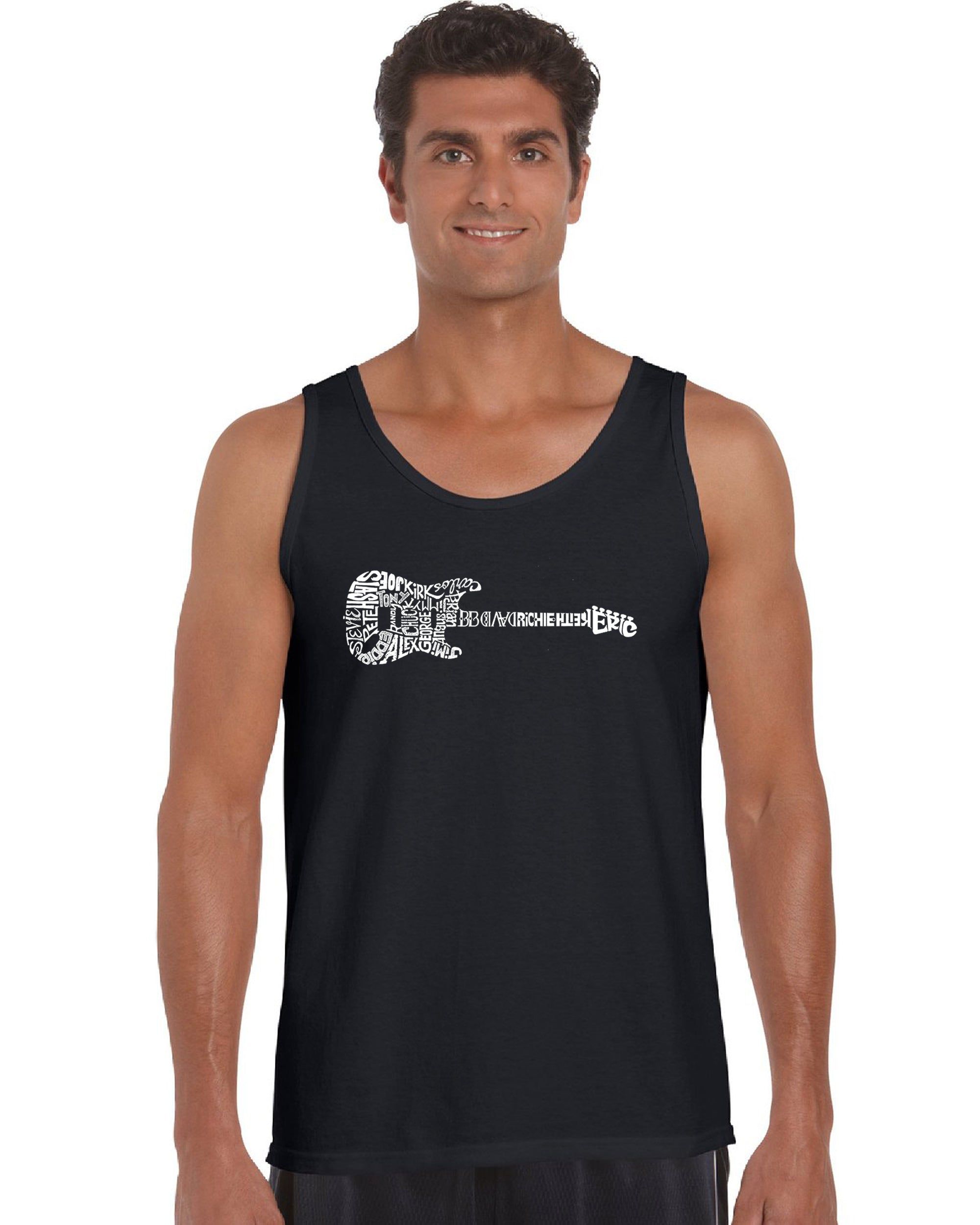 Rock Guitar - Men's Word Art Tank Top sold by LA Pop Art