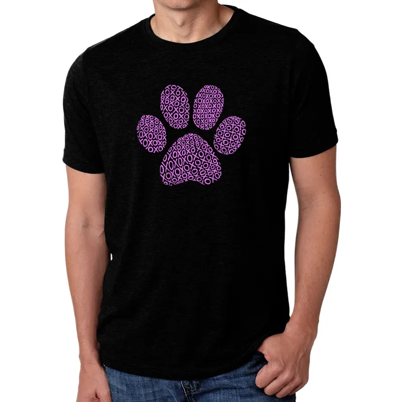 XOXO Dog Paw  - Men's Premium Blend Word Art T-Shirt sold by LA Pop Art