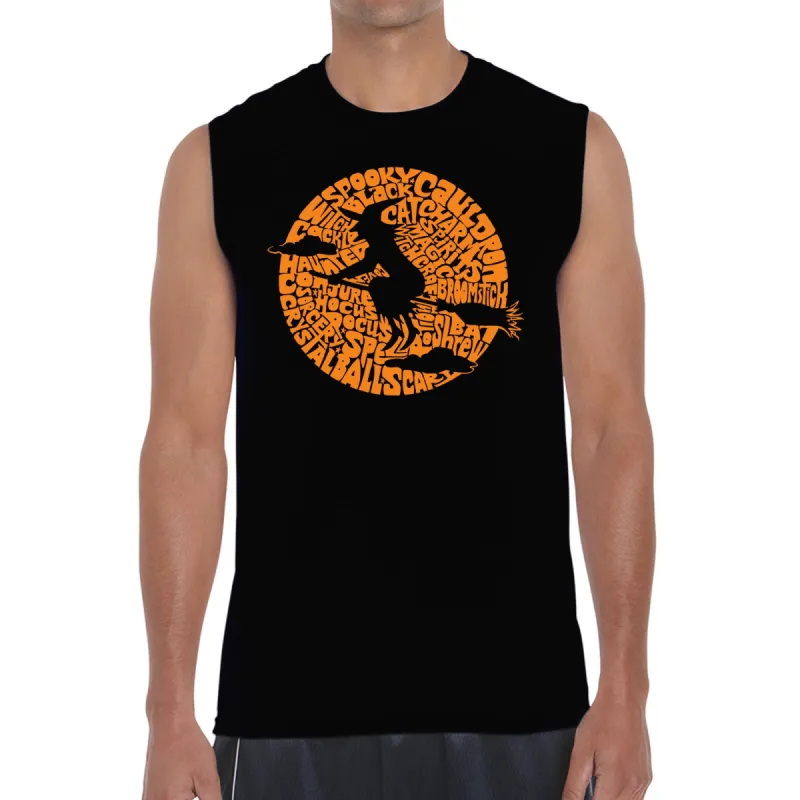 Spooky Witch  - Men's Word Art Sleeveless T-Shirt sold by LA Pop Art
