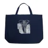 ELEPHANT - Large Word Art Tote Bag sold by LA Pop Art