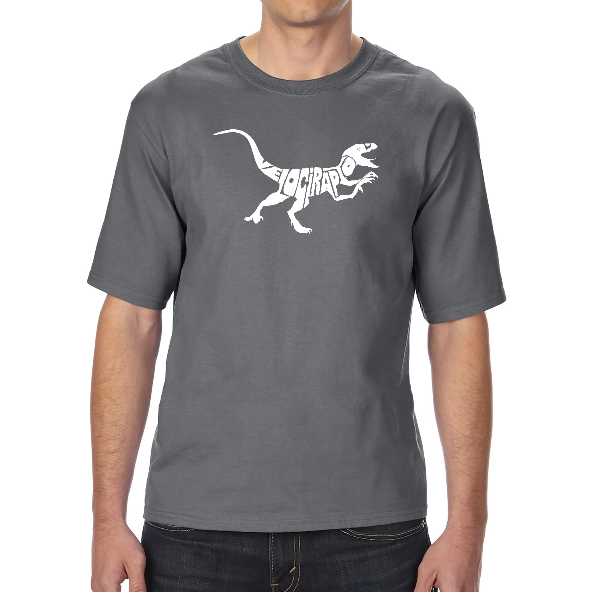 Velociraptor - Men's Tall Word Art T-Shirt sold by LA Pop Art product image thumbnail 4