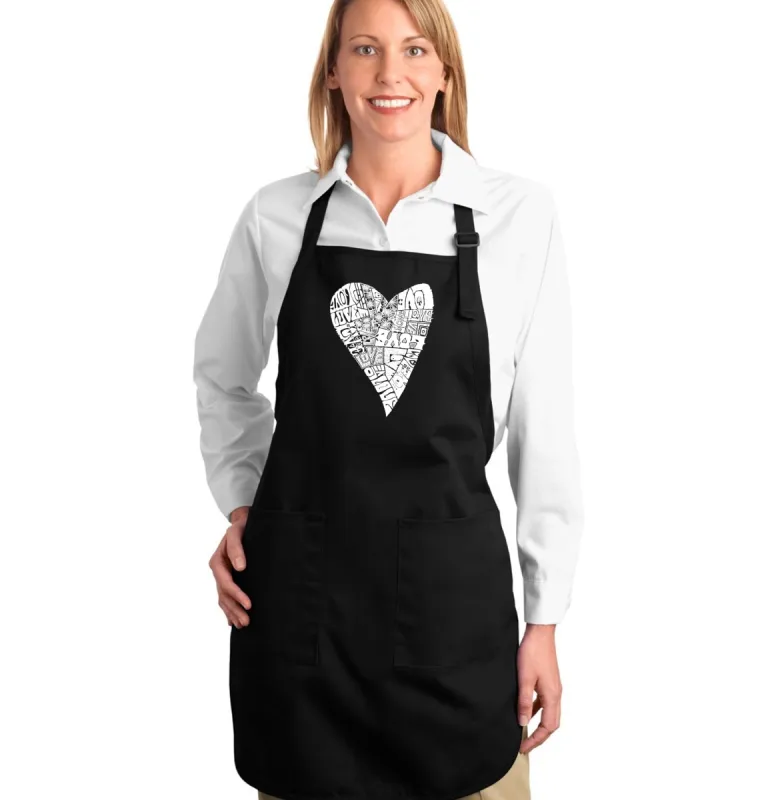 Lots of Love - Full Length Word Art Apron sold by LA Pop Art