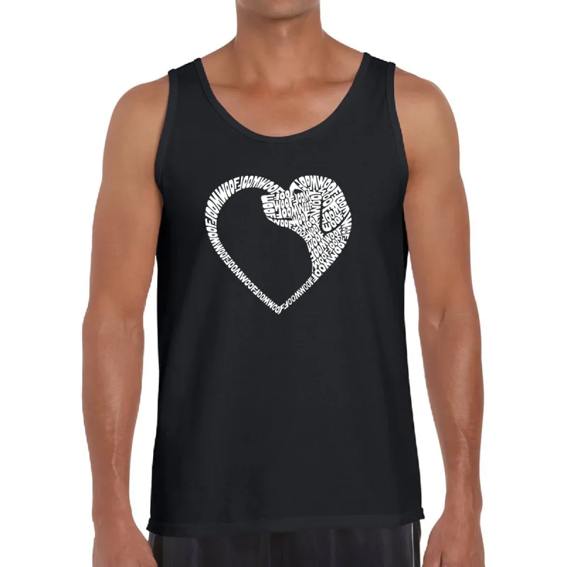 Dog Heart - Men's Word Art Tank Top sold by LA Pop Art